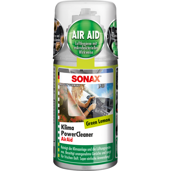Sonax Spray Curatat Instalatie Ac Air Aid Anti-Bacterial Green Lemon 100ML 323400